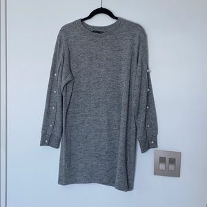 Embellished sweater dress